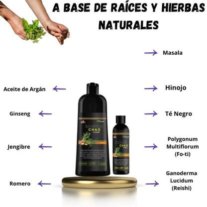CHAO CANAS 🌿 Shampoo Restaurador + Tratamiento GRATIS Incluido 💥